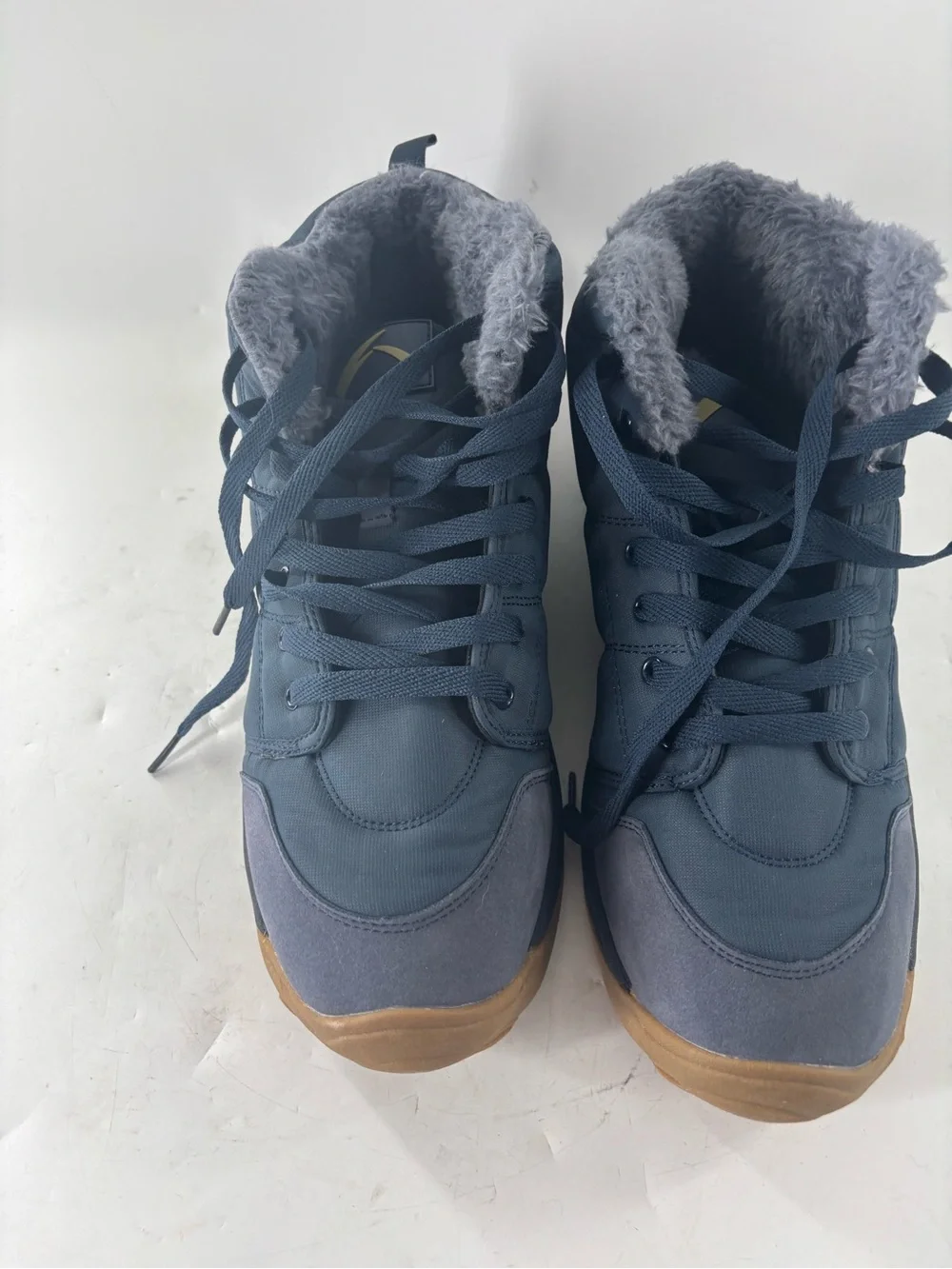 UPSOLO Men’s Winter Snow Boots Water Resistant Fur Lined Hiking Shoes Size 14